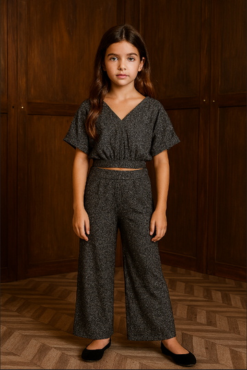 METALLIC PLEATED ENSEMBLE VTM19-078