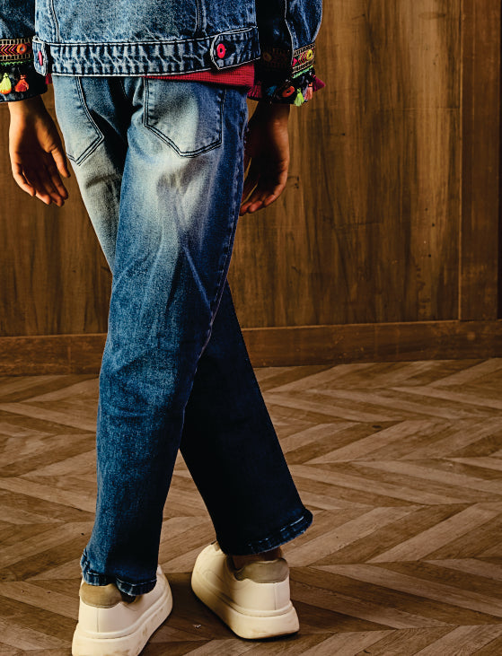 STRAIGHTFIT DENIM PANT VTM01-11057  BLUE