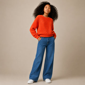 VITAMINS BLUE BOOT CUT DENIM PANTS