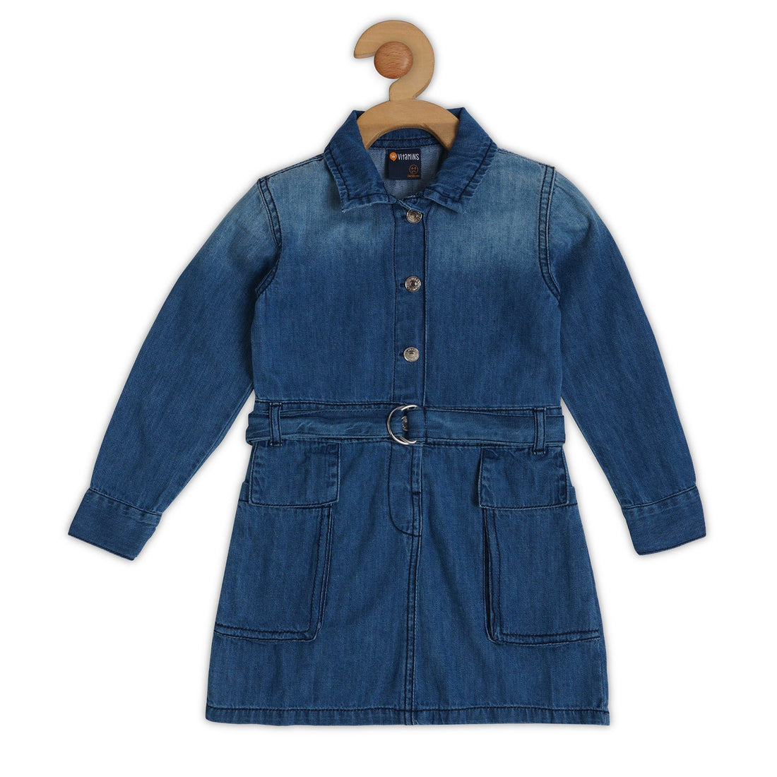 CARGO DENIM DRESS VTM07-009 RAW-BLUE