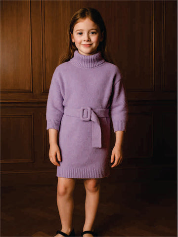 HIGH NECK SWEATER DRESS VTM07-011