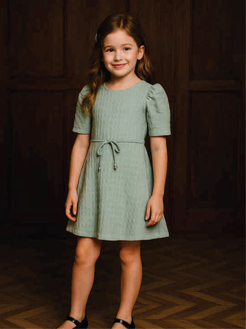 TEXTURED A LINE DRESS VTM07-016