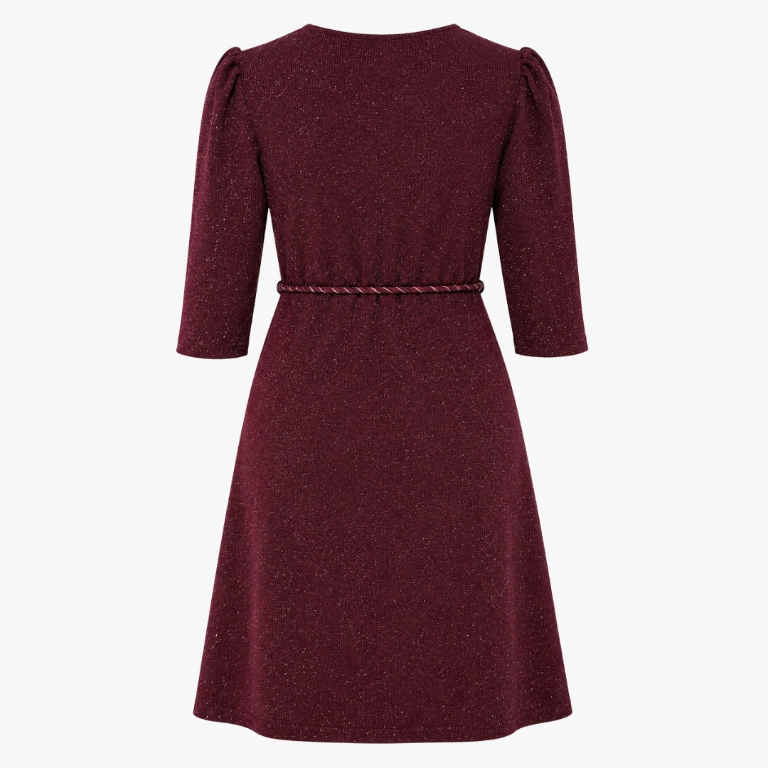 VITAMINS KNIT LUREX SHEATH DRESS