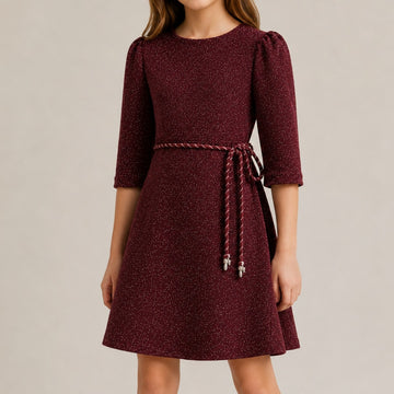 VITAMINS KNIT LUREX SHEATH DRESS