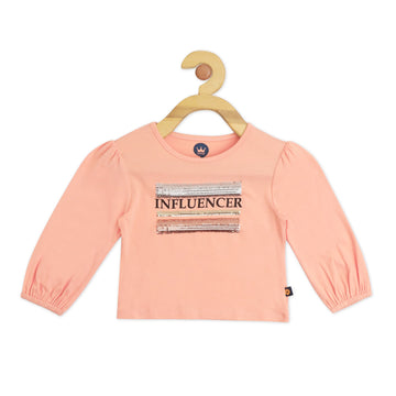 EMBELLISHED GRAPHIC TOP VTM08-036