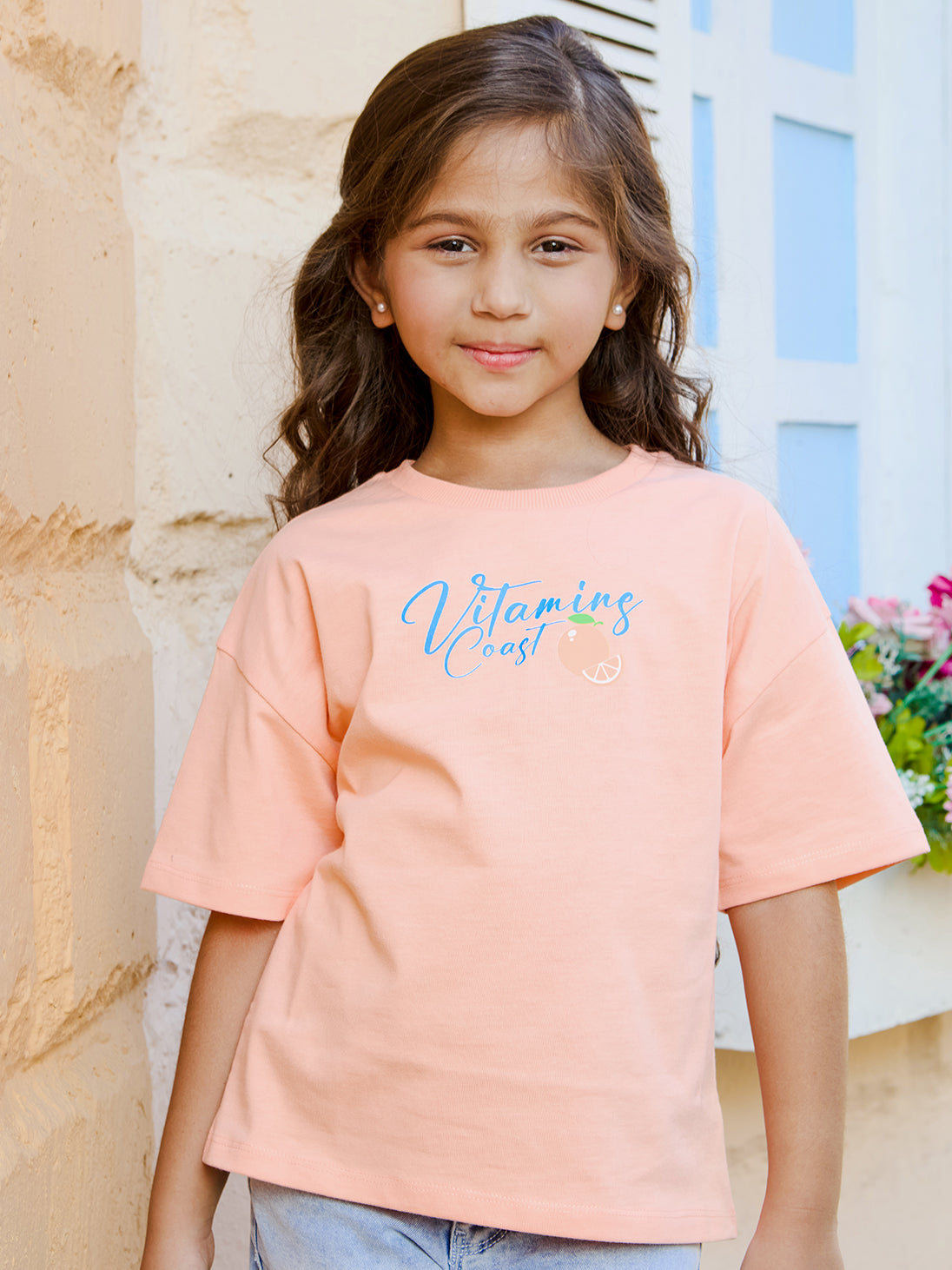 VITAMINS-GRAPHIC-KNITED TOP