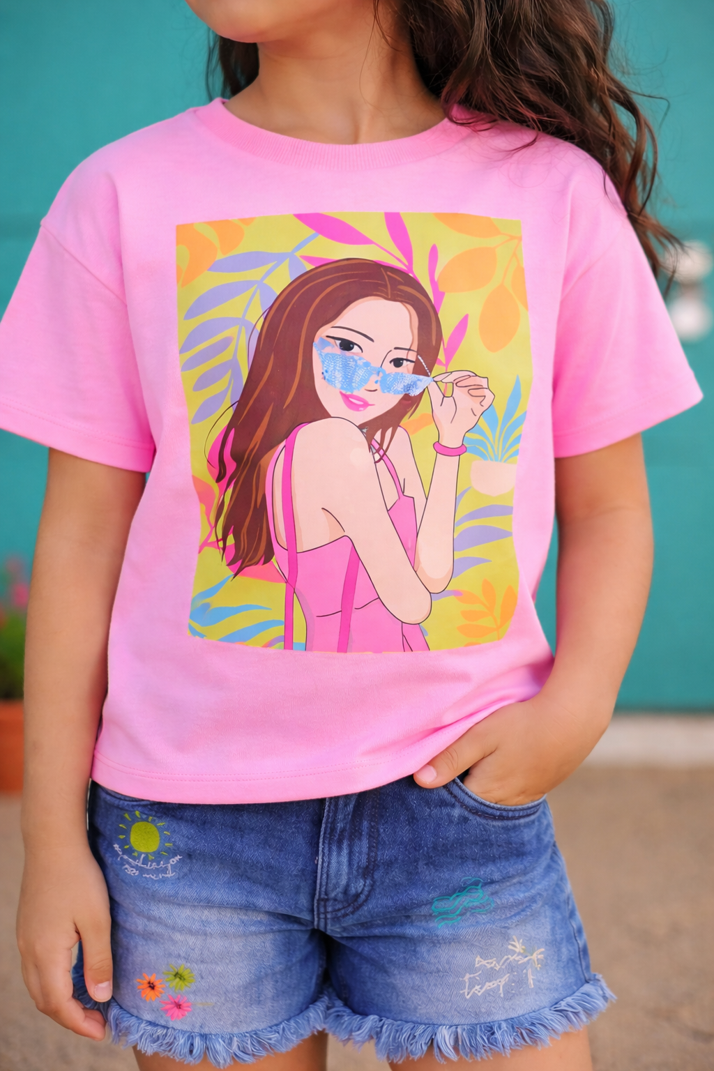 VITAMINS BOXY FIT T-SHIRT WITH CHARACTER GRAPHIC