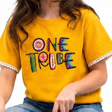 VITAMINS ONE TRIBE EMBROIDERED BOXY FIT T-SHIRT