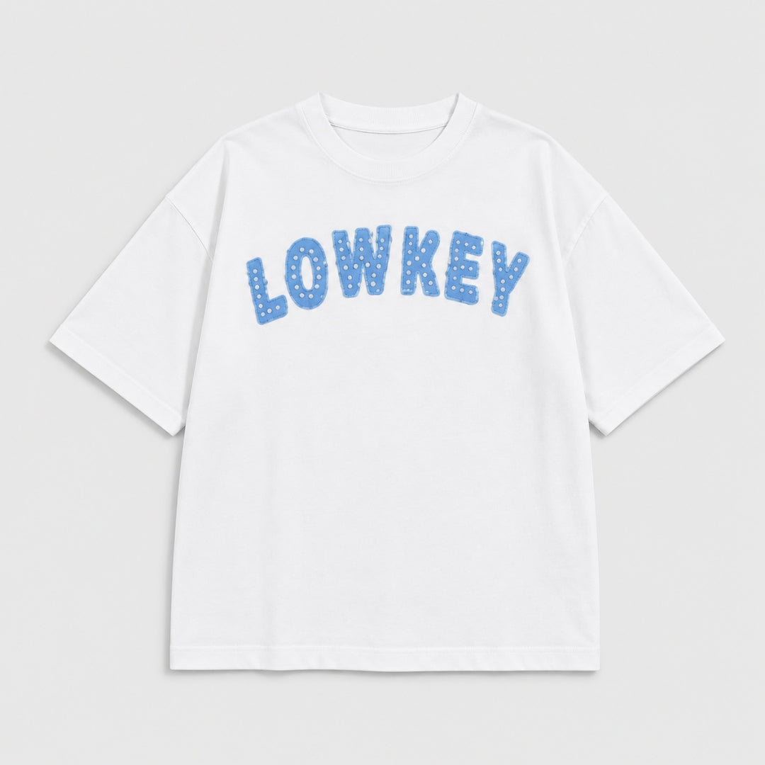 VITAMINS LOWKEY DENIM PATCHED T-SHIRT