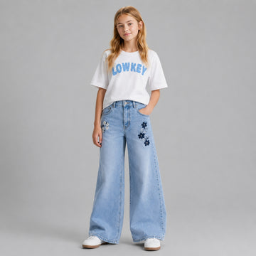 VITAMINS LOWKEY DENIM PATCHED T-SHIRT