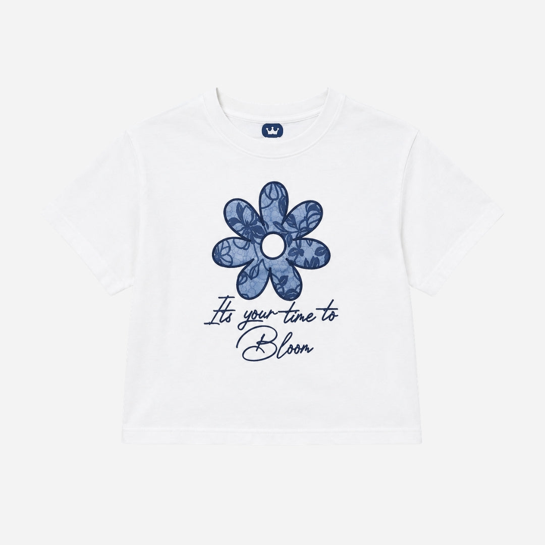 VITAMINS FLOWER PATCHED BOXY FIT T-SHIRT