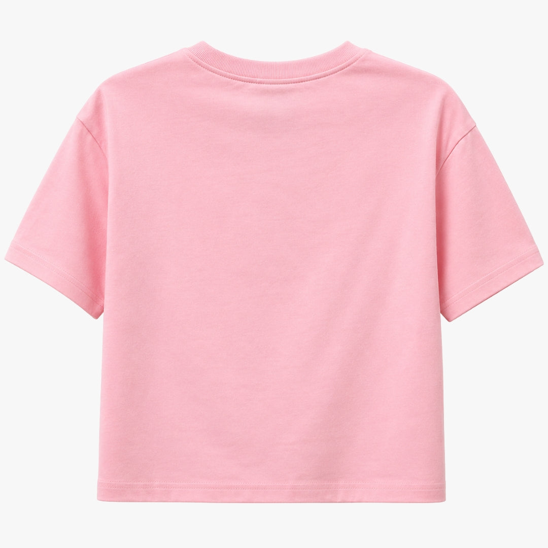 VITAMINS 3D FLOWER EMBELLISHED BOXY FIT T-SHIRT