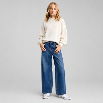 VITAMINS SOLID BRIGHT HIGH NECK FLAT KNIT TOP