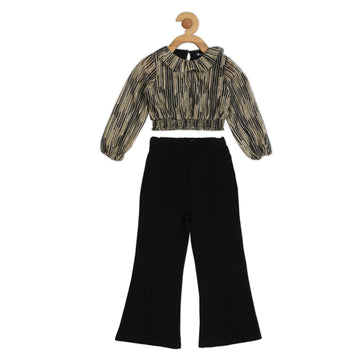 GOLD PLEATED EMSEMBLE VTM19-069 BLACK