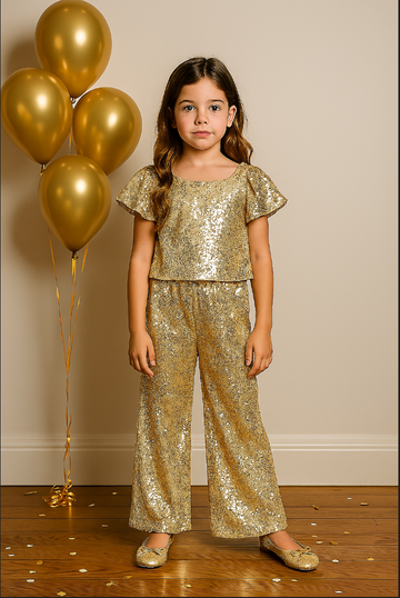 METALLIC PLEATED ENSEMBLE VTM19-077