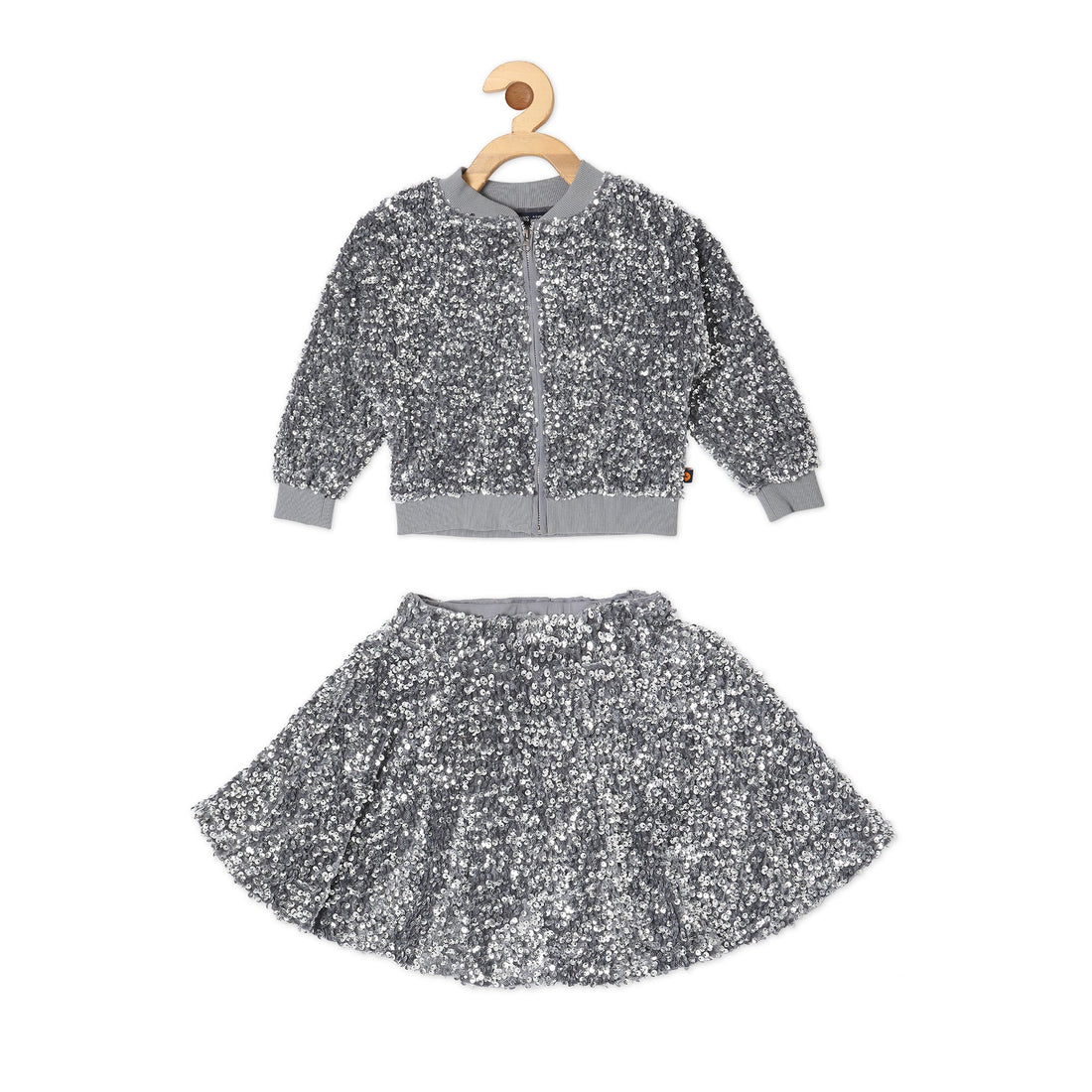 SEQUINS BOMBER ENSEMBLE VTM19-079 FROST-GREY