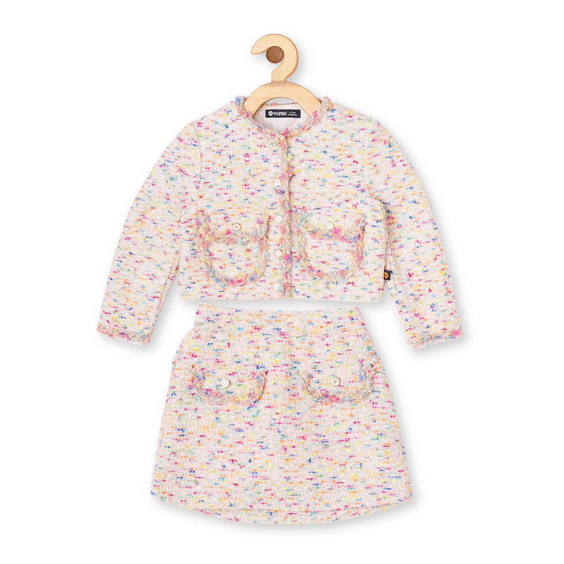 NEON TEXTURED TWEET ENSEMBLE VTM19-080 OFF-WHITE