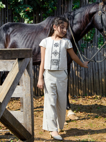 VITAMINS EMBROIDERED CORD SET BOTTOM