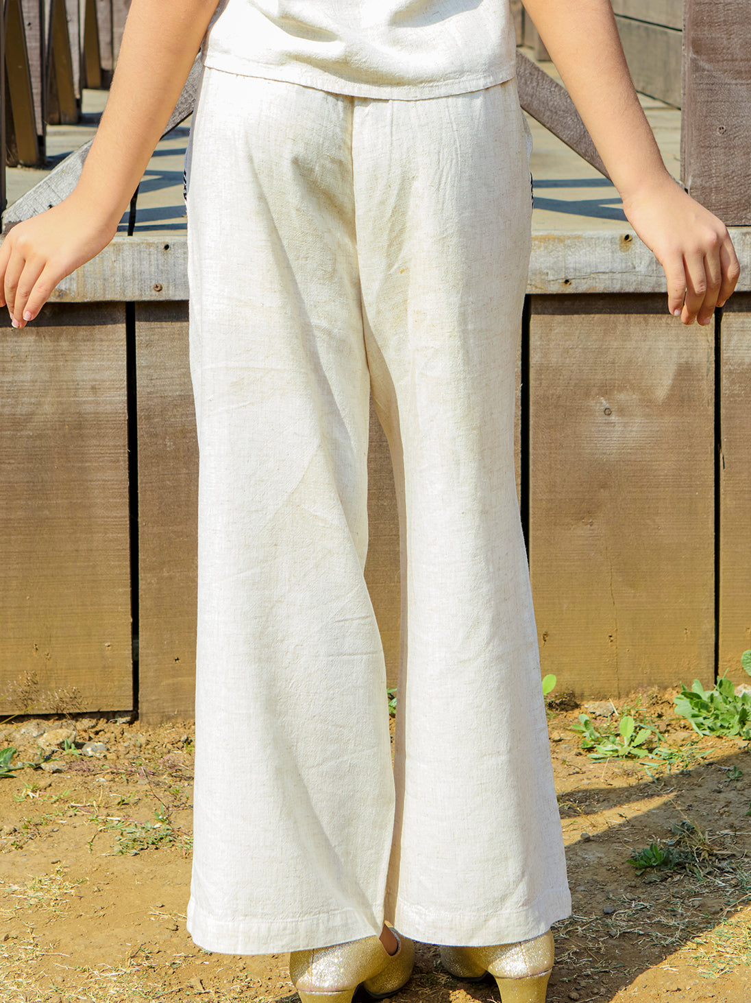 VITAMINS EMBROIDERED CORD SET BOTTOM