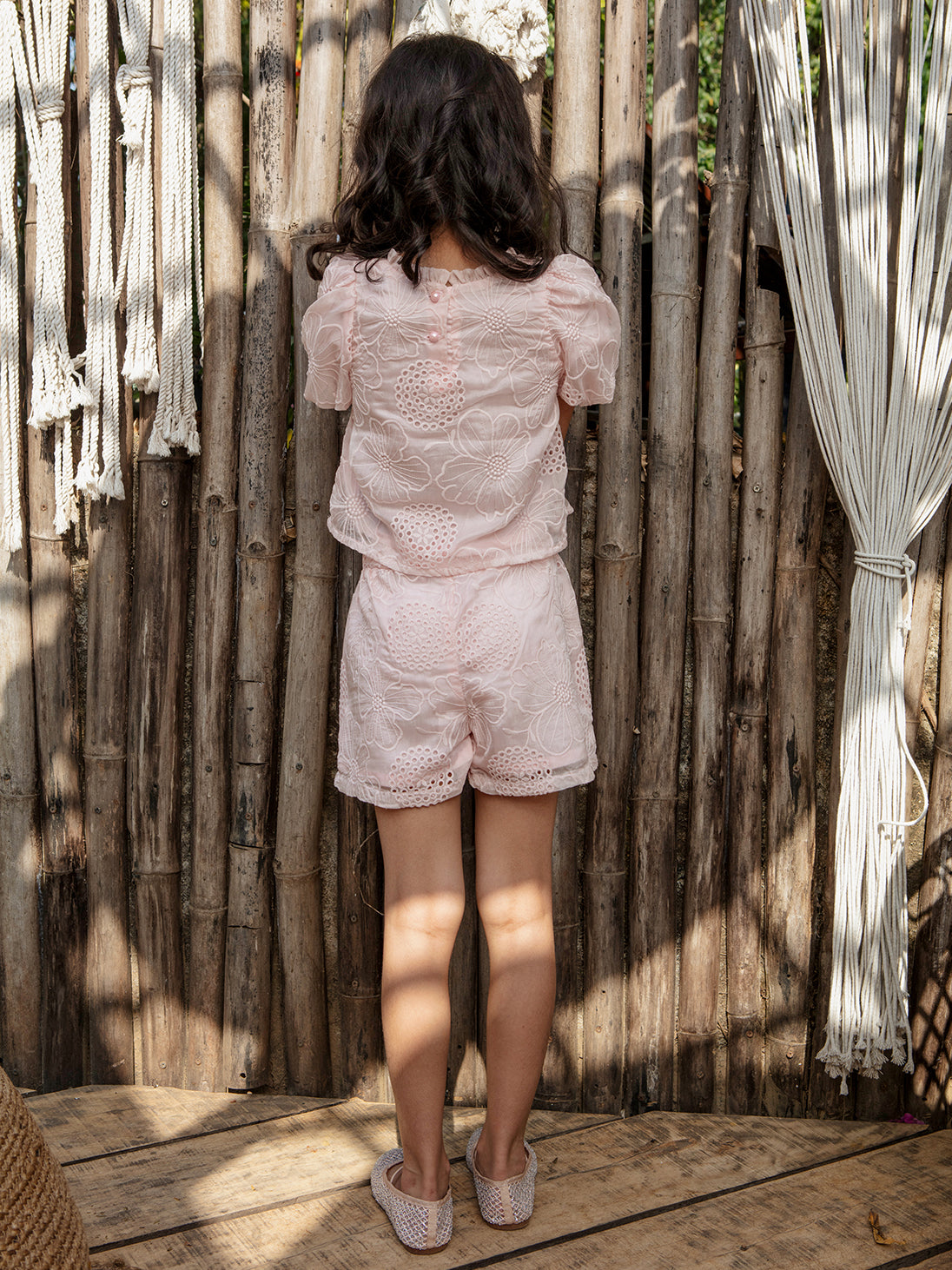 VITAMINS SELF FLORAL EMBROIDERED CORD SET BOTTOM