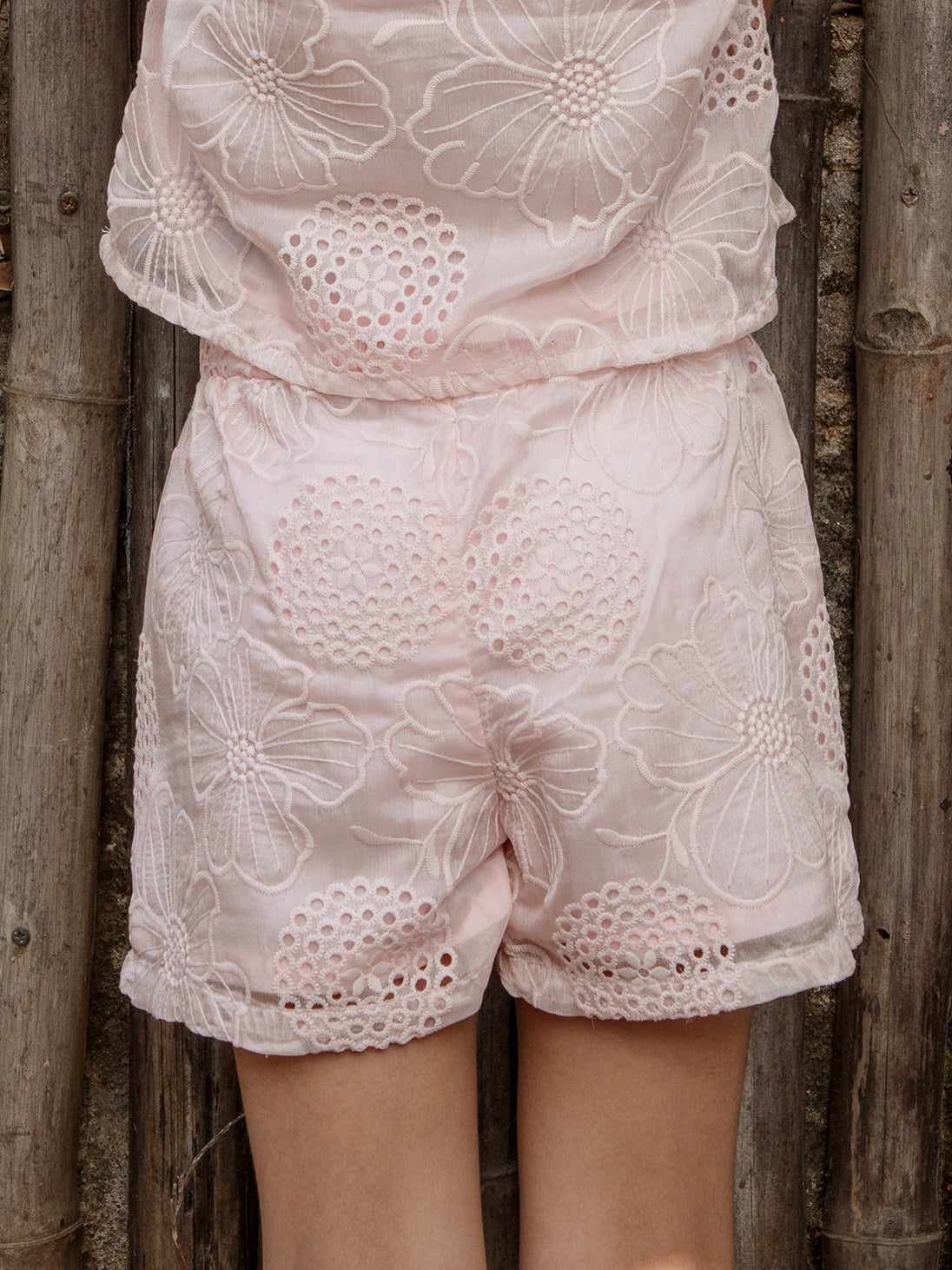 VITAMINS SELF FLORAL EMBROIDERED CORD SET BOTTOM