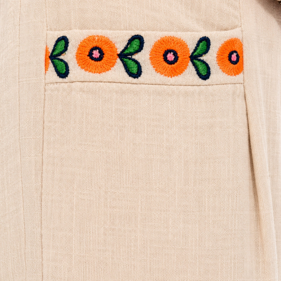 VITAMINS FLORAL EMBROIDERED MATCHING BOTTOM