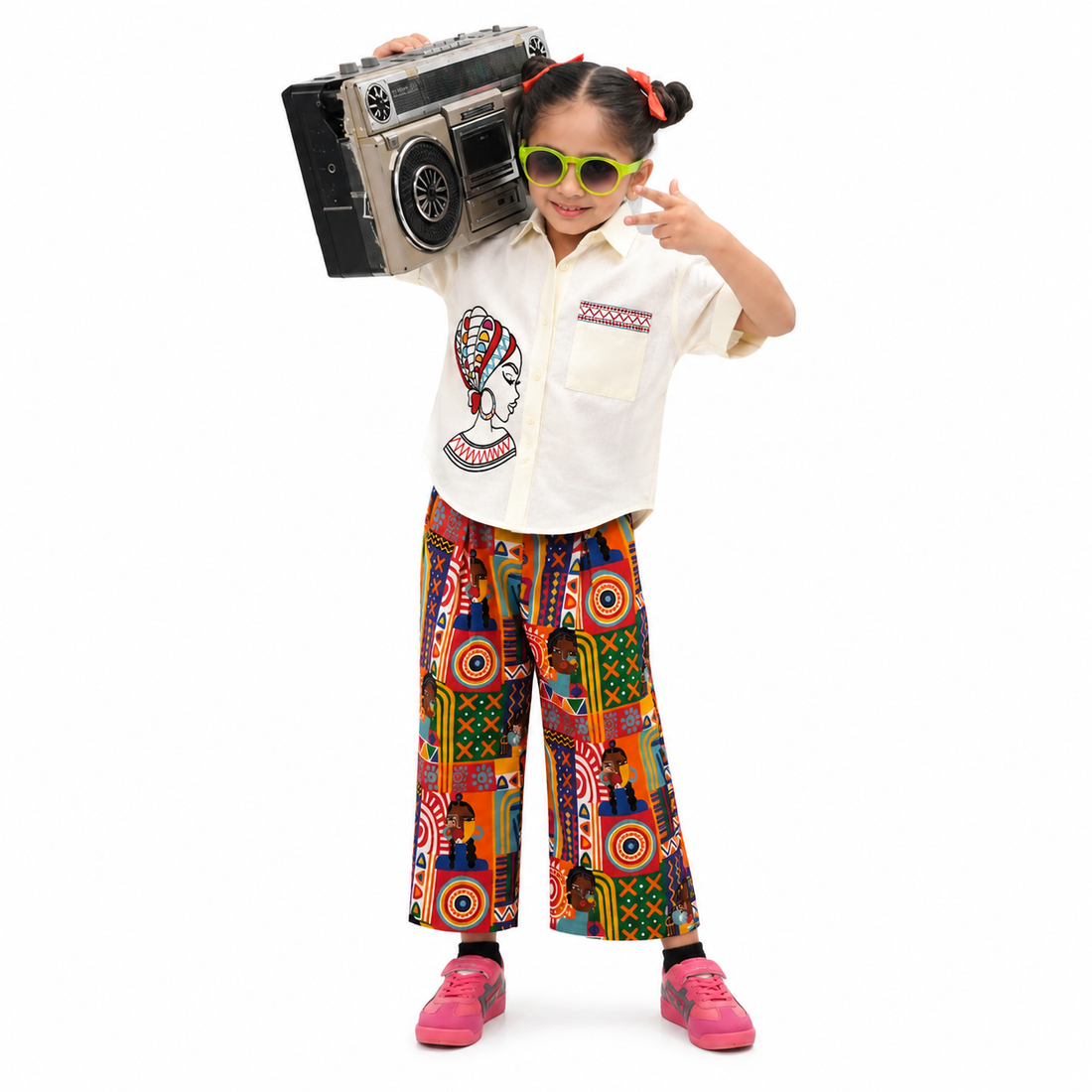VITAMINS CHARACTER PRINT MATCHING TOP