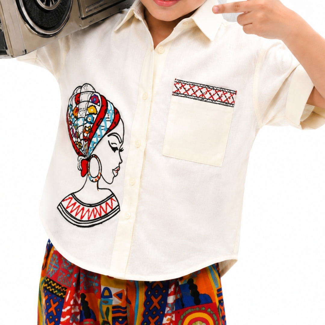VITAMINS CHARACTER PRINT MATCHING TOP