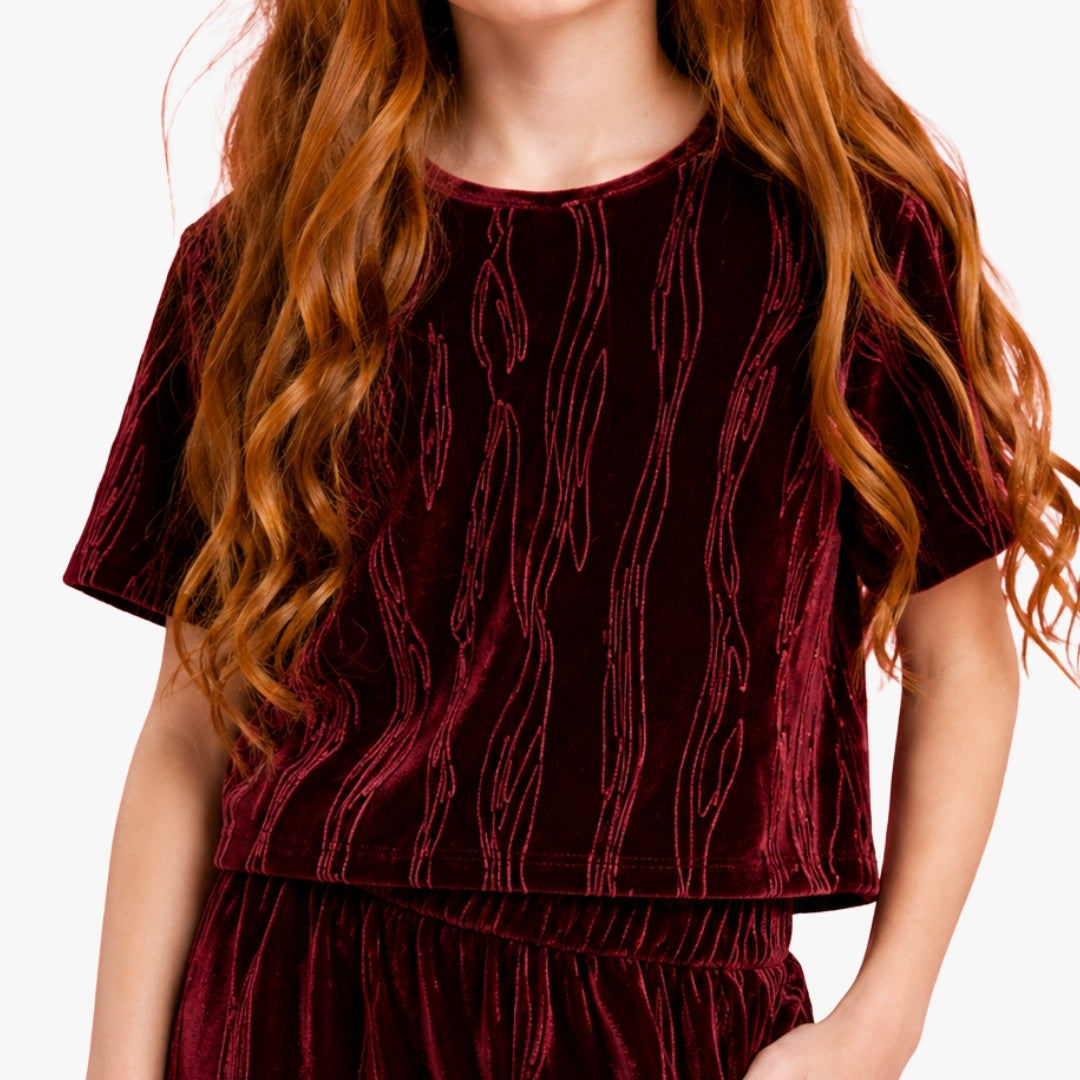 VITAMINS ROUND NECK LUREX KNIT SOLID MATCHING TOP