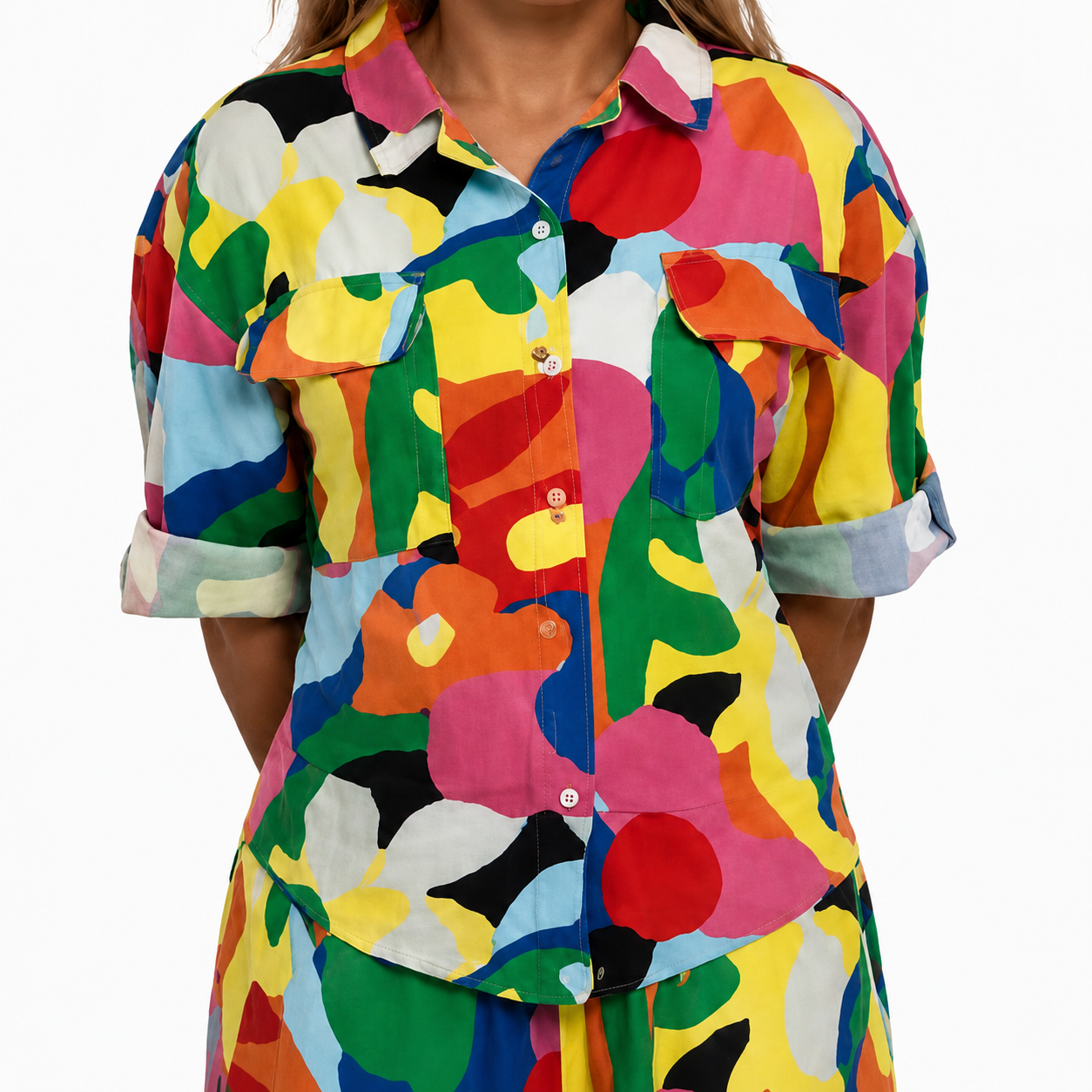 VITAMINS BOXY FIT PRINTED MATCHING TOP